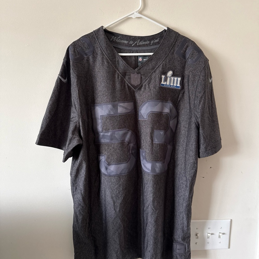 Men’s Nike NFL Super Bowl 53 LIII Limited Edition Knit Jersey Sz XL - Gray RARE